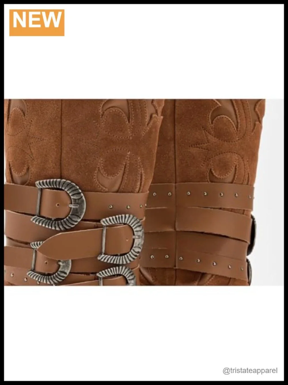 Dingo Womens Buck Wild Suede Leather Western Boots Snip Toe Mid Heel